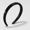 Pearl Padded Headband with Accent - Black Headband – hair accessories (view 1)