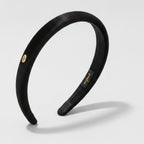 Pearl Padded Headband with Accent - Black Headband – hair accessories (view 1)
