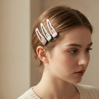 Le Ting Printed Snap Hair Clip Set Blue Bear & Cherry