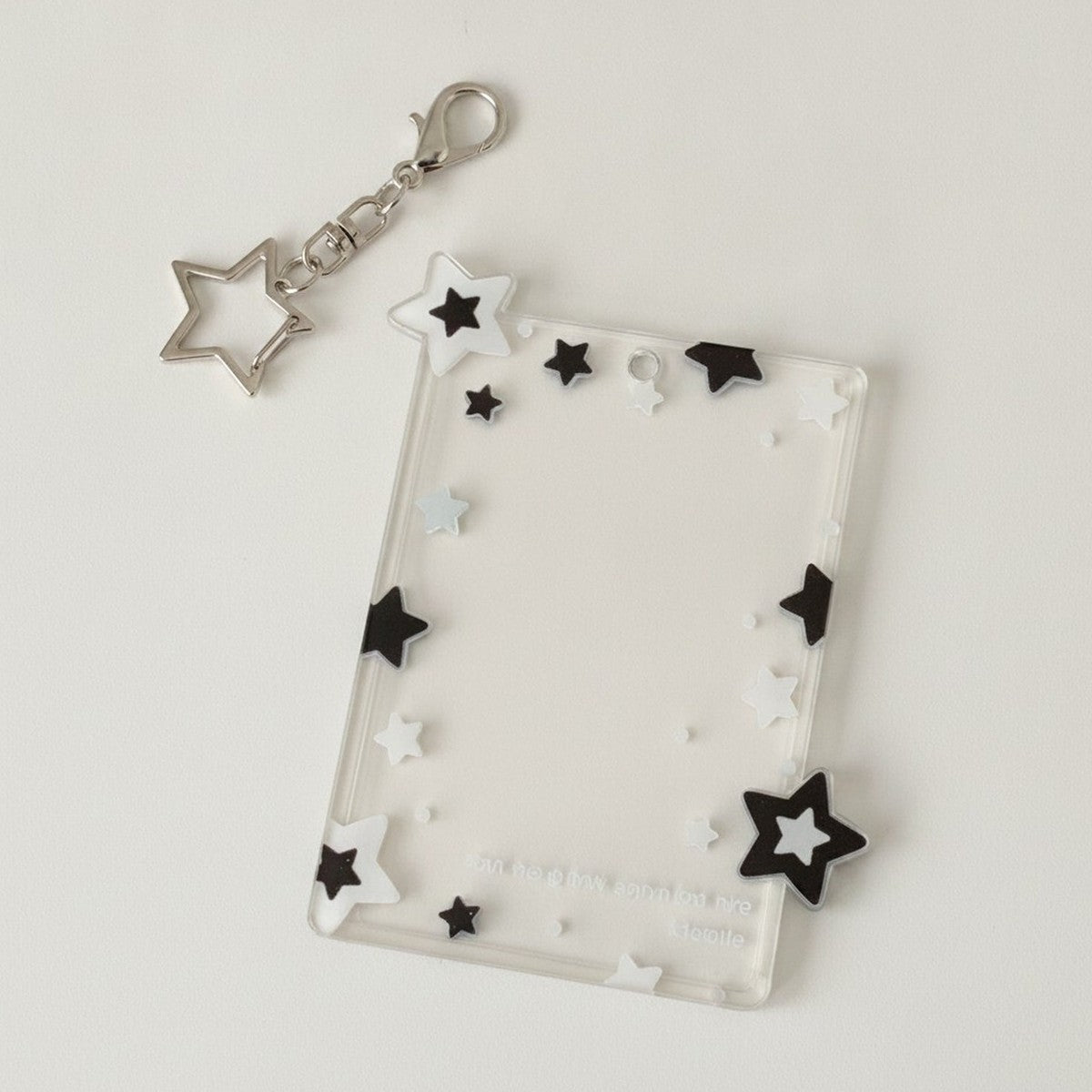 Cute Star Clear Photo Card Holder – stationery (view 1)