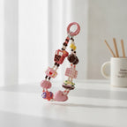 Boba Beaded Charm Keychain - Orange