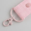 Textured Pouch Bag Charm Set - Blush
