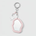 Pink Wavy Acrylic Keyring with Star Charm and Beaded Details – novelty & toys (view 1)