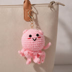 Mini Crochet Turtle Keychain DIY Kit - Pink Octopus