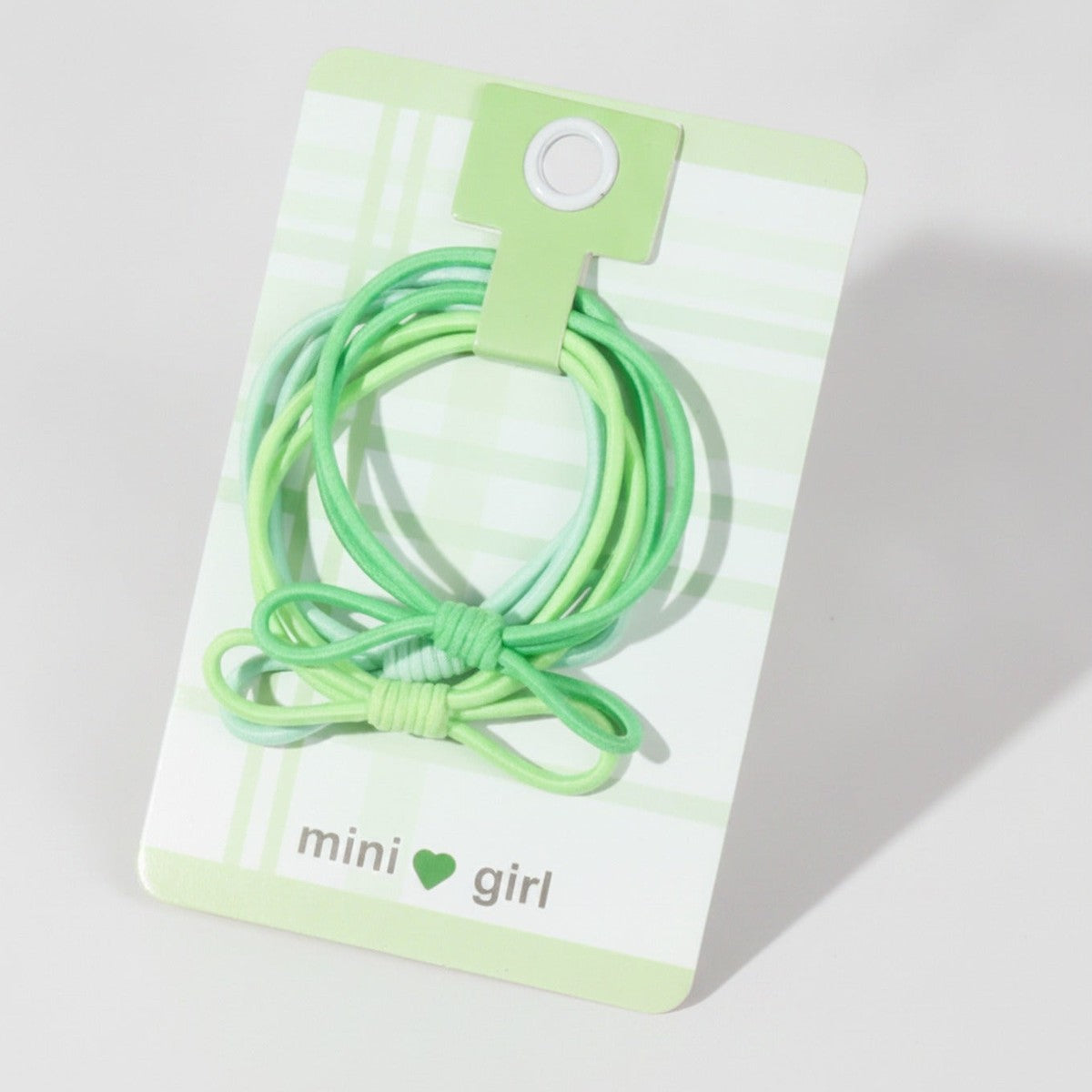 Green Bow Hair Tie Set Mini Girl – hair accessories (view 1)