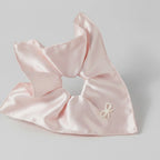 Satin Bow Hair Scrunchie In Mauve – hair accessories (view 1)
