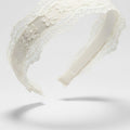 Delicate Lace Floral Crown Headband White – hair accessories (view 1)