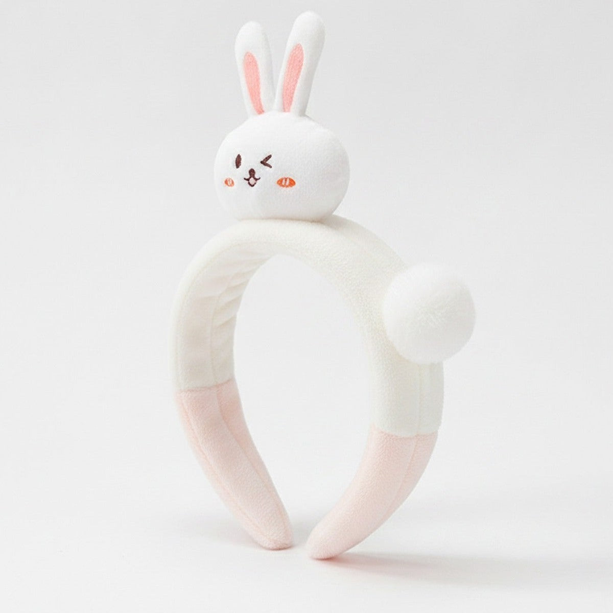 Bunny Ear Pink Plush Hairband With Charm – hair accessories (view 1)