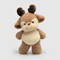 Adorable Brown Reindeer Plush Toy With Black Horns – novelty & toys (view 1)