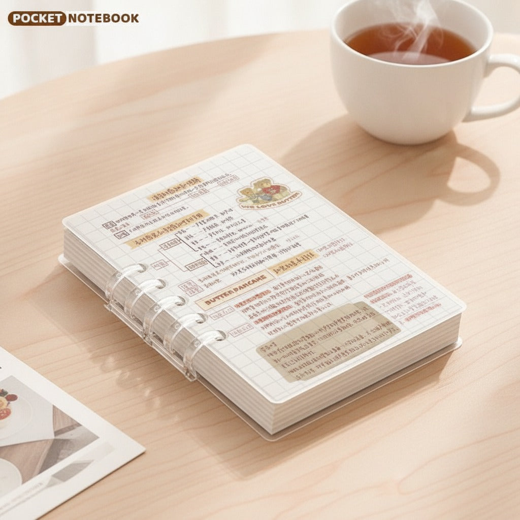 A7 Grid Notebook with Spiral Binding - Blank