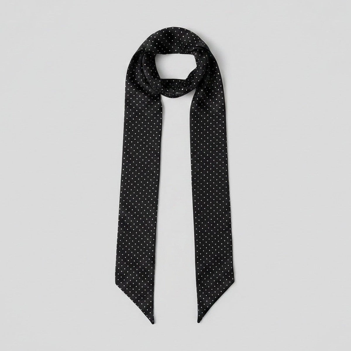 Black Polka Dot Silk Scarf – scarves & belts (view 1)
