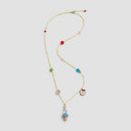 Beaded Charm Necklace With Colorful Fruit Pendants – jewelry (view 1)