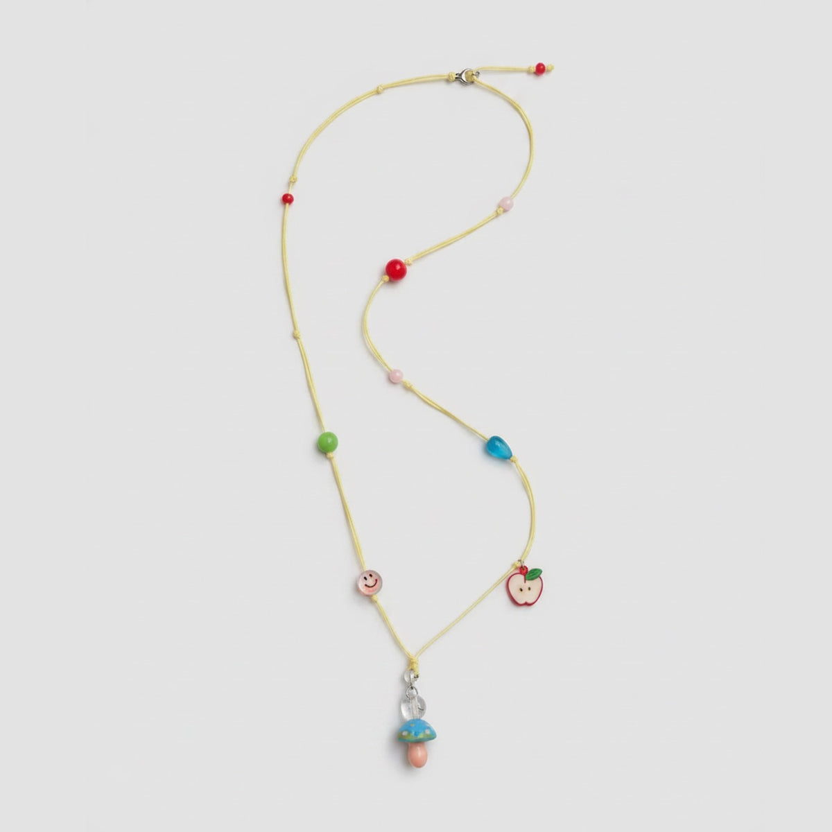 Beaded Charm Necklace With Colorful Fruit Pendants – jewelry (view 1)