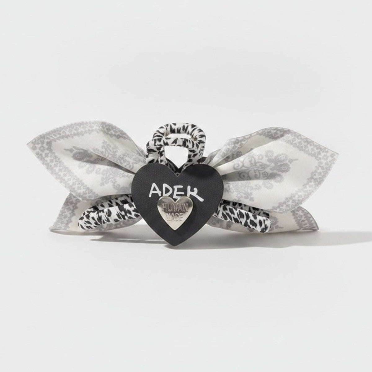Heart Charm Claw Clip - Lace & Leopard