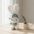 Cartoon Mix Animal Doll Keychain - Milk White&Mint Green Rabbit