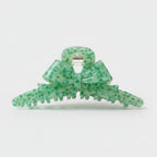 Green Spotted Bow Hair Claw Clip – hair accessories (view 1)