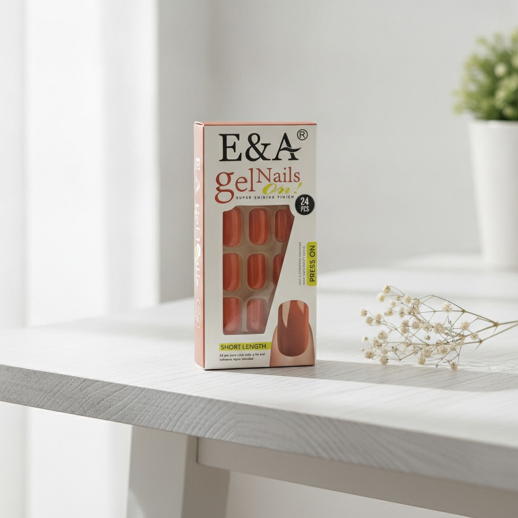 Press-On Nail Set - Burnt Orange