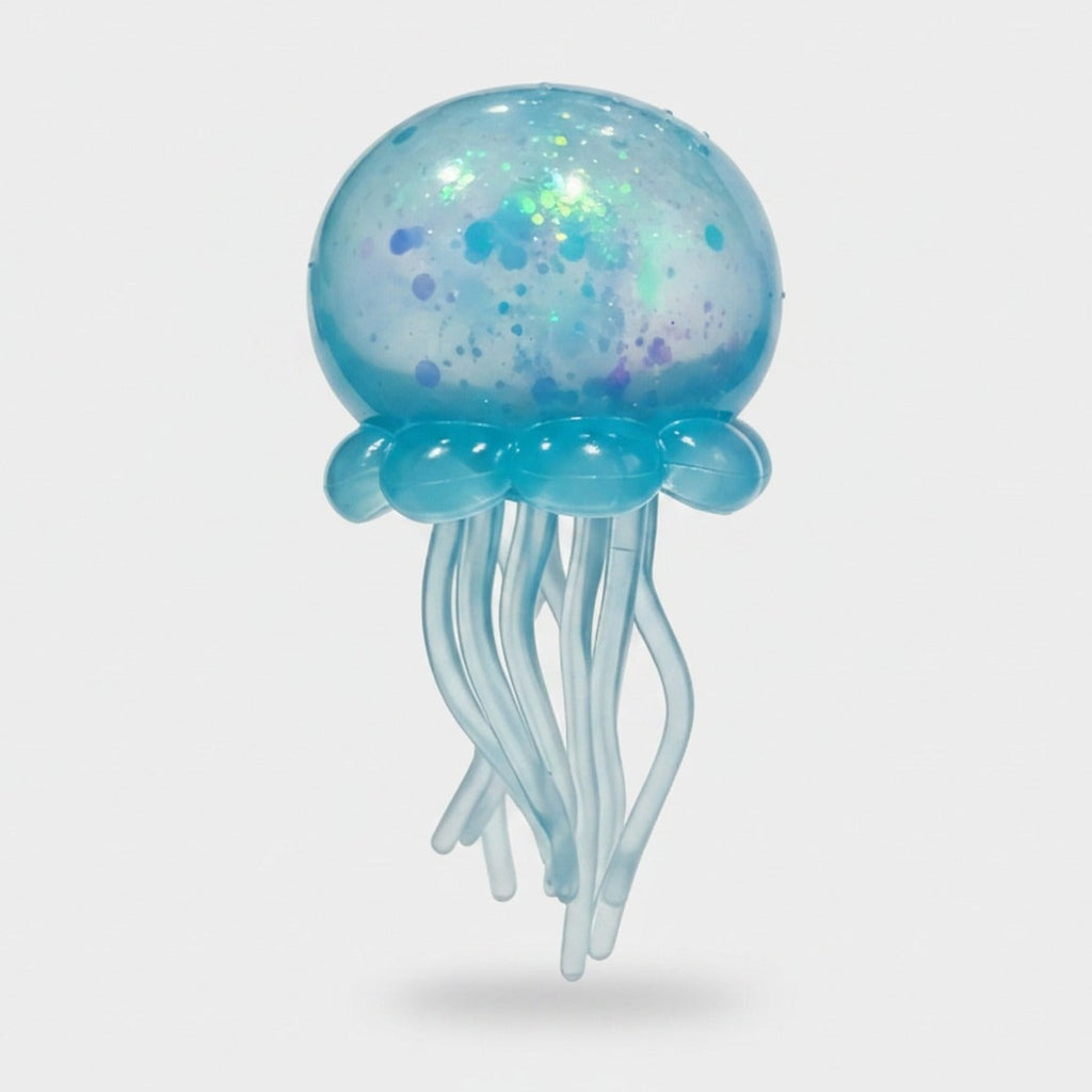 Blue Glitter Jellyfish Hard Plastic Toy – novelty & toys (view 1)