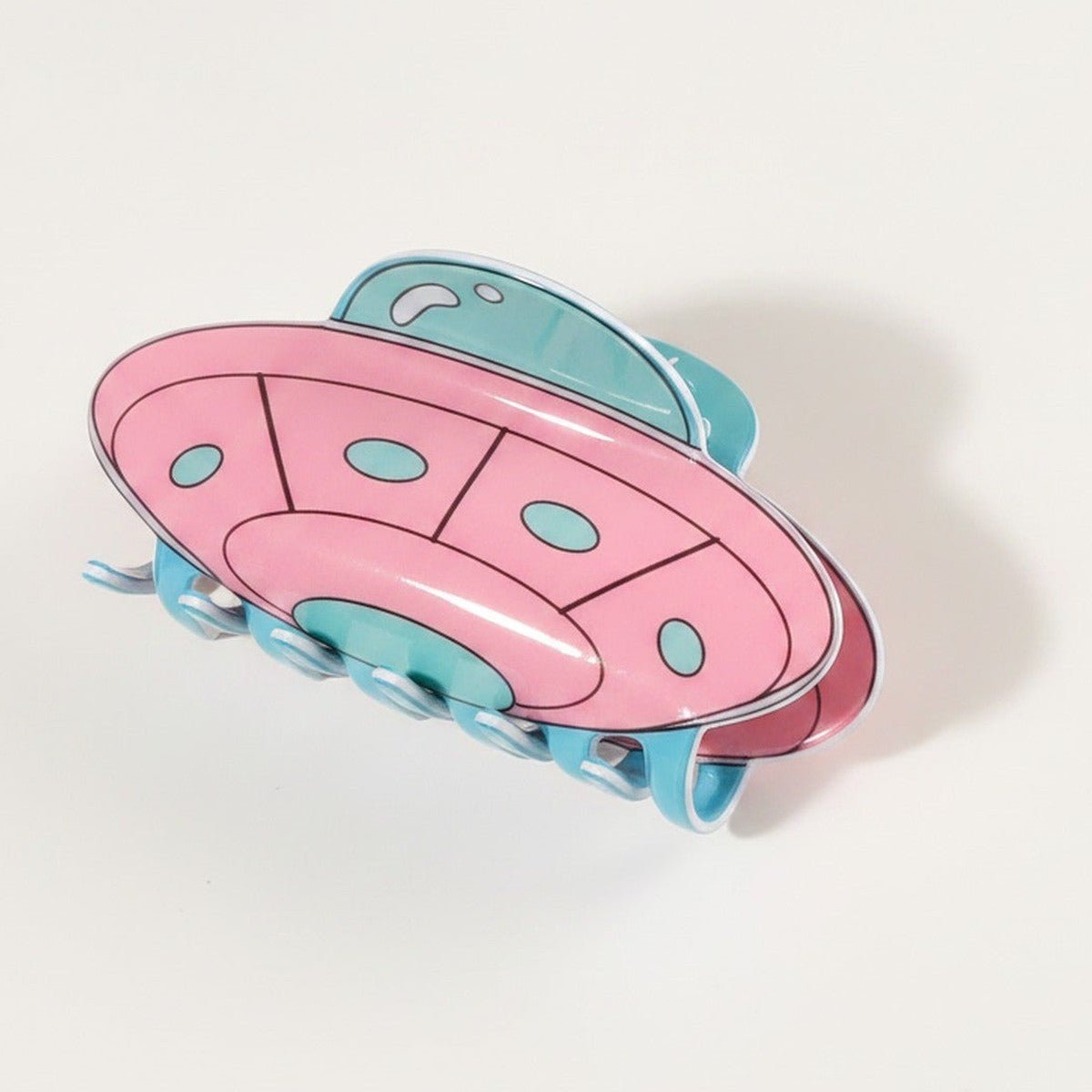 Alien UFO Hair Claw Clip - Pink & Teal Alien UFO – hair accessories (view 1)