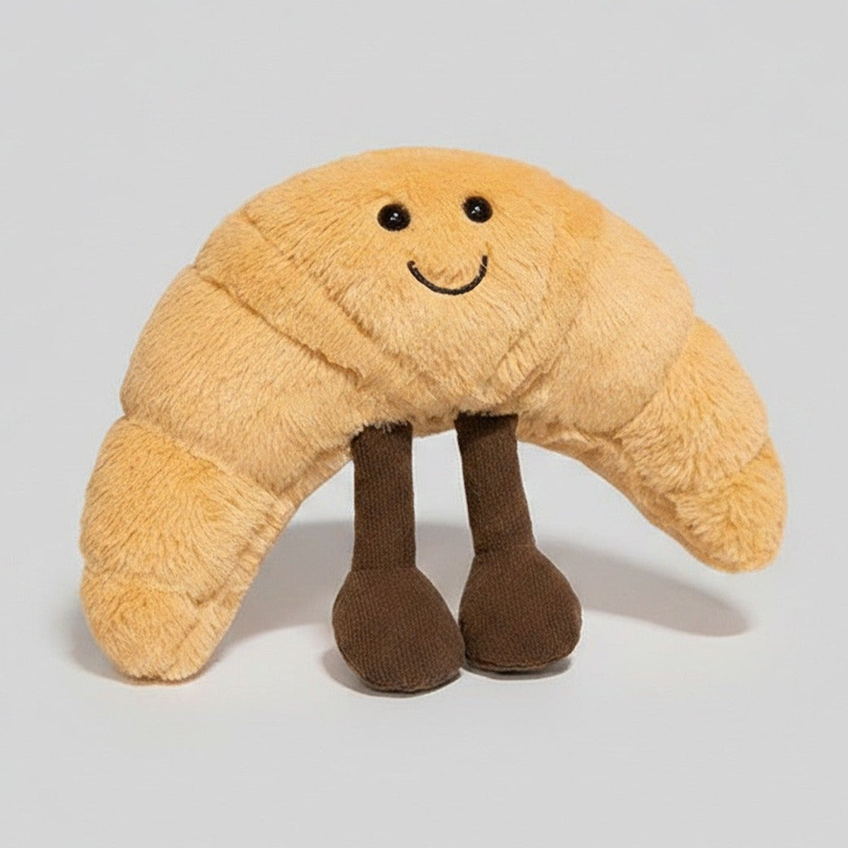 Cute Smiling Croissant Plush Toy Brown Feet – novelty & toys (view 1)