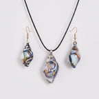 Iridescent Shell Pearl Earring & Necklace Set – jewelry (view 1)