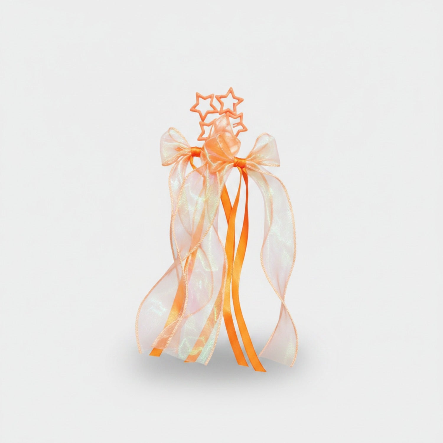 Star Charm Ballet Ponytail Clip Set Orange