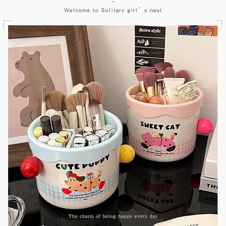 Makeup brush storage tube - Pink