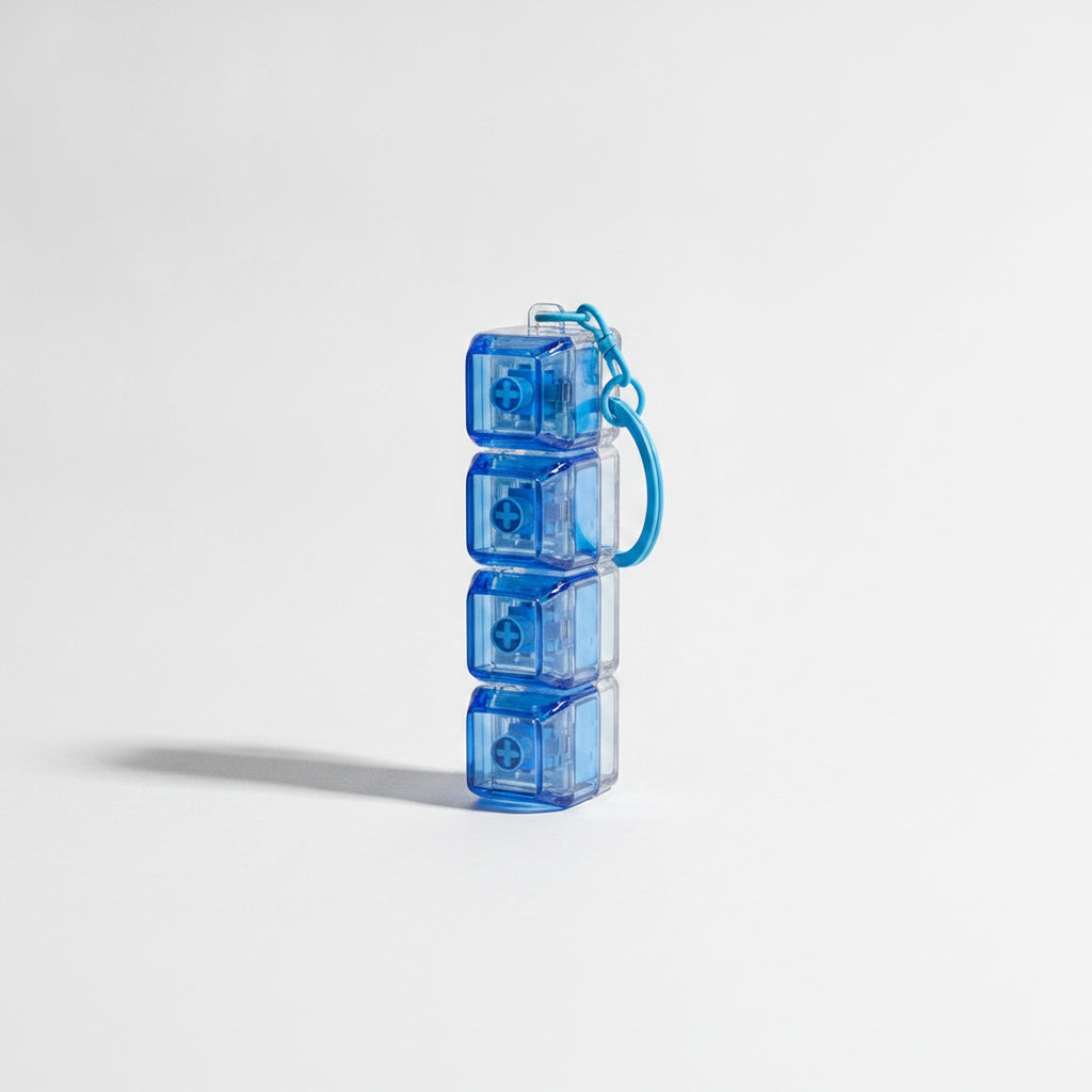 Mini Keyboard Switch Keychain - Blue