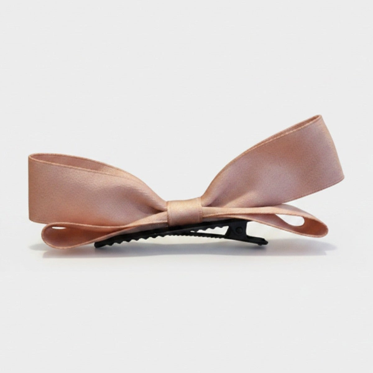 Blush Satin Bow Hair Clip – hair accessories (view 1)