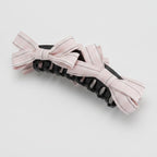 Pink Striped Ribbon Bow Hair Claw Clip – hair accessories (view 1)
