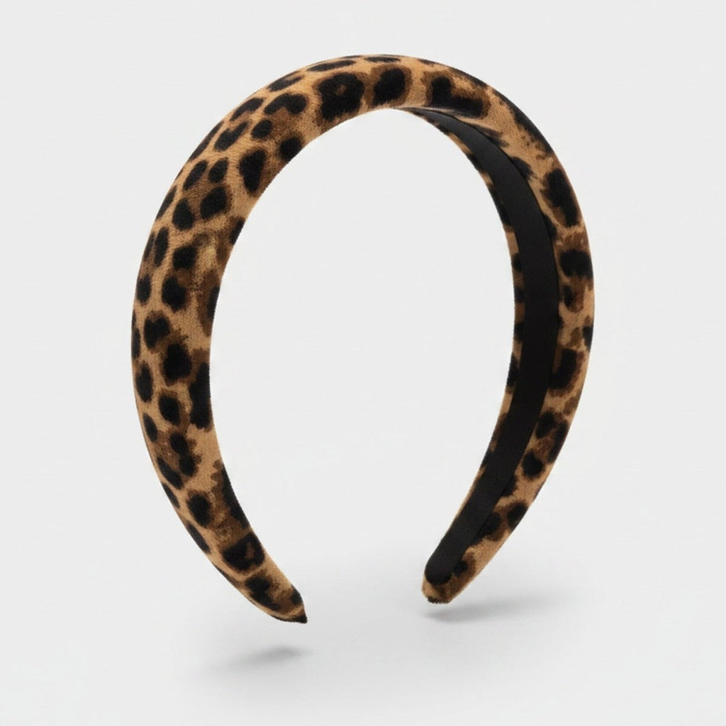 Leopard Print Padded Headband - Hair Headband - 3cm – hair accessories (view 1)