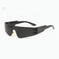 Futuristic Shield Sunglasses - Black