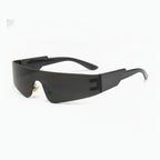 Futuristic Shield Sunglasses - Black