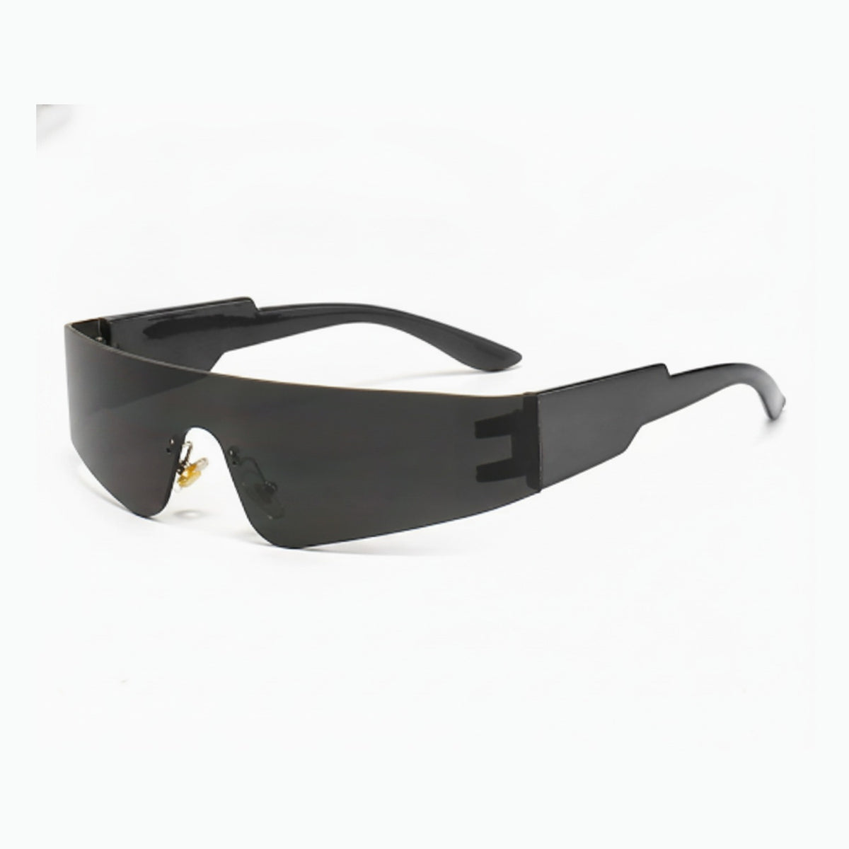 Futuristic Shield Sunglasses - Black