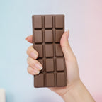Chocolate Bar Pop It Fidget Toy - Yellow - squeeze in hand