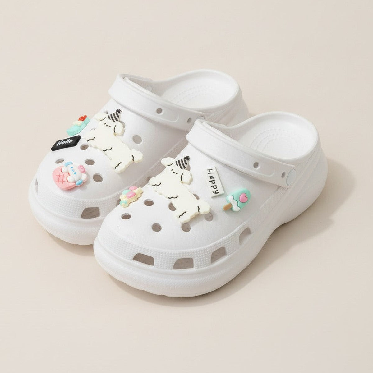 Cute Cloud Dog Shoe Charms Set – apparel accessories (view 1)