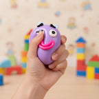 Squishy Pup Stress Ball - Pink - squeeze in hand