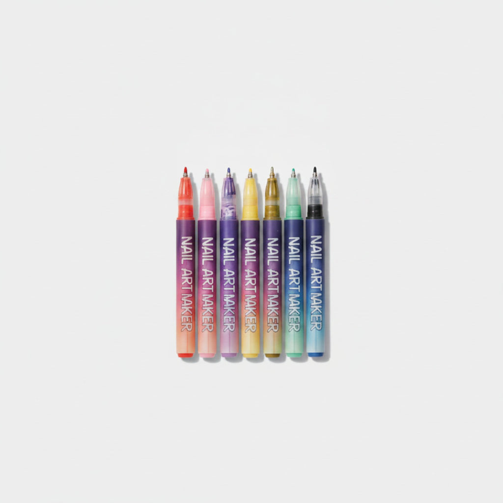 Nail Art Marker Set 7-Color 7-Piece Rainbow Set
