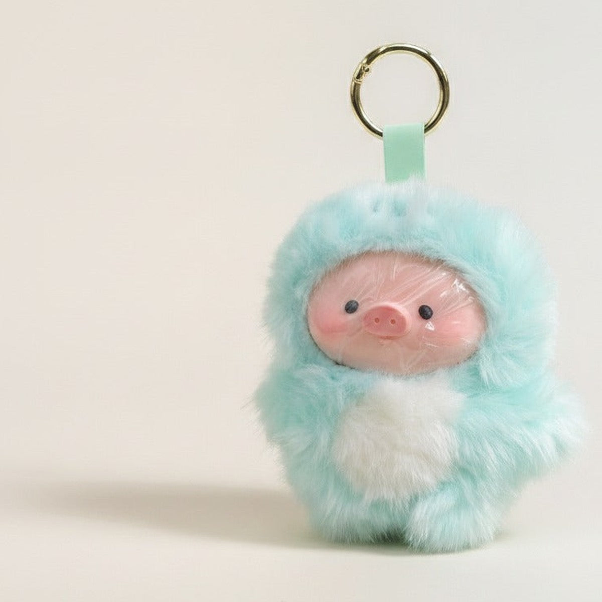 Fluffy Pig Keychain Charm – novelty & toys (view 1)