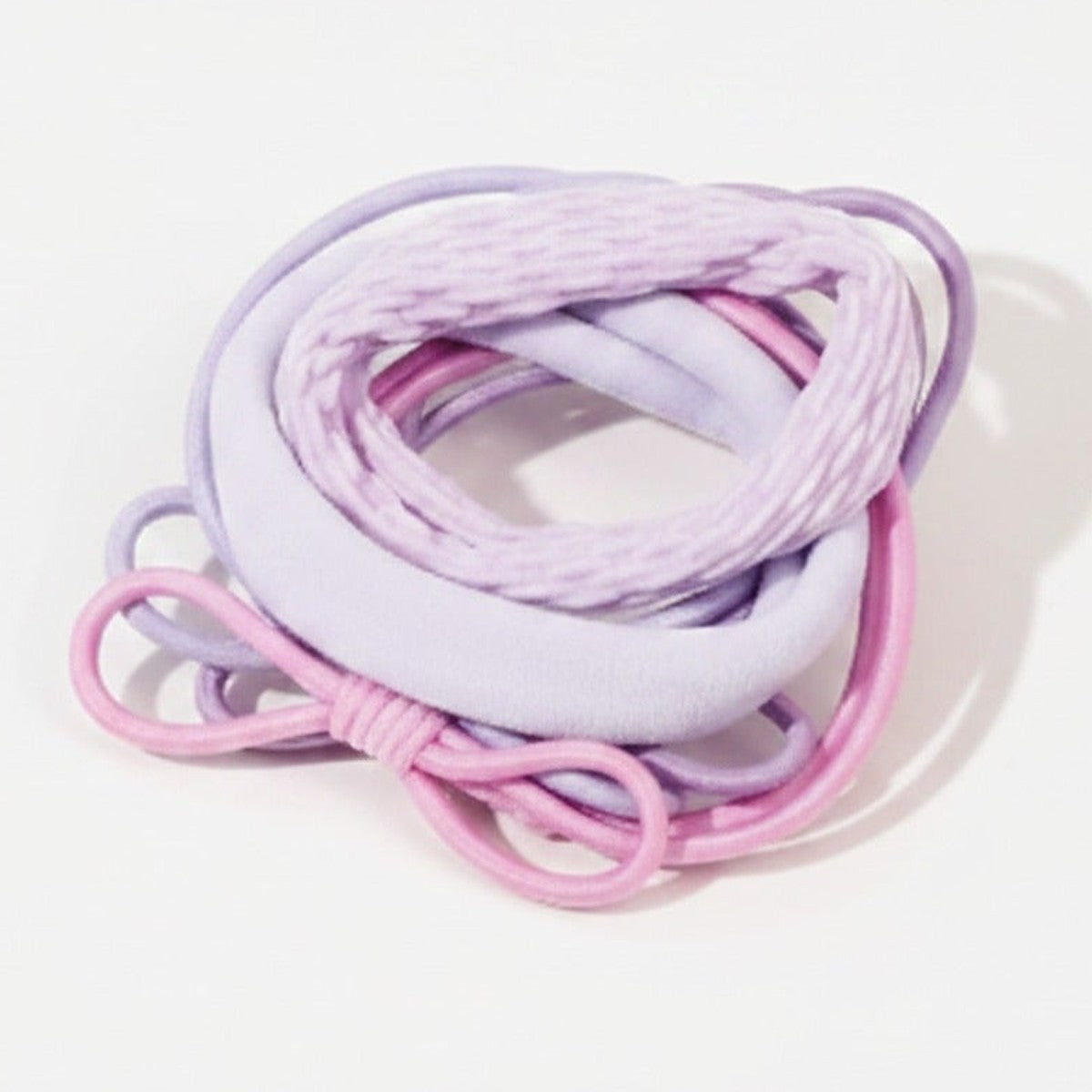Pastel Tie-Dye Hair Clip Set With Elastic Bands – hair accessories (view 1)