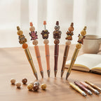Cow Character Beaded Pen Set - Highland Cow