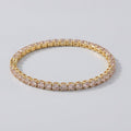 Delicate Crystal Tennis Bracelet - Champagne Gold
