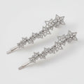 Star Rhinestone Hair Clips Silver Set – hair accessories (view 1)