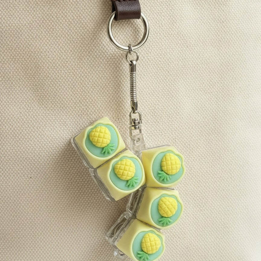 Pineapple Keycap Keychain Set - Type 1