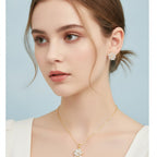 Sparkle Heart Pendant Necklace - Gold