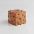 Peanut brown crispy cheese cube squishy - front