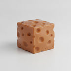 Peanut brown crispy cheese cube squishy - front