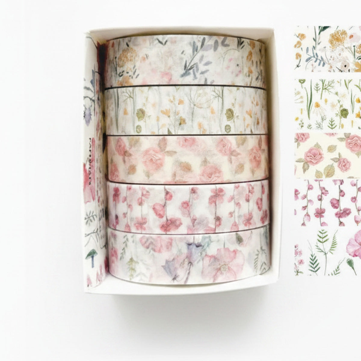 Floral Washi Tape Set - Botanical Design - SKU-1 – stationery (view 1)