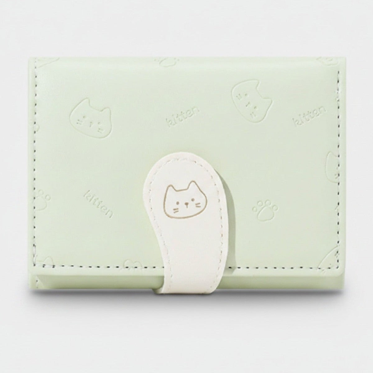 Pastel Green Cat Charm Trifold Wallet – bags & wallets (view 1)