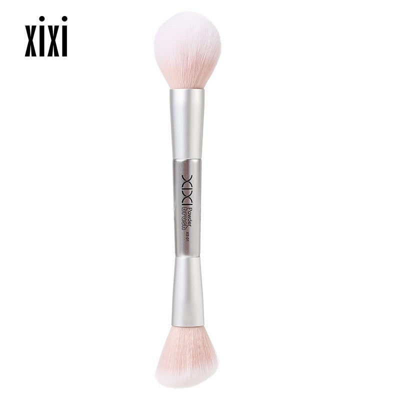 Double-ended face setting brush/powder brush - White